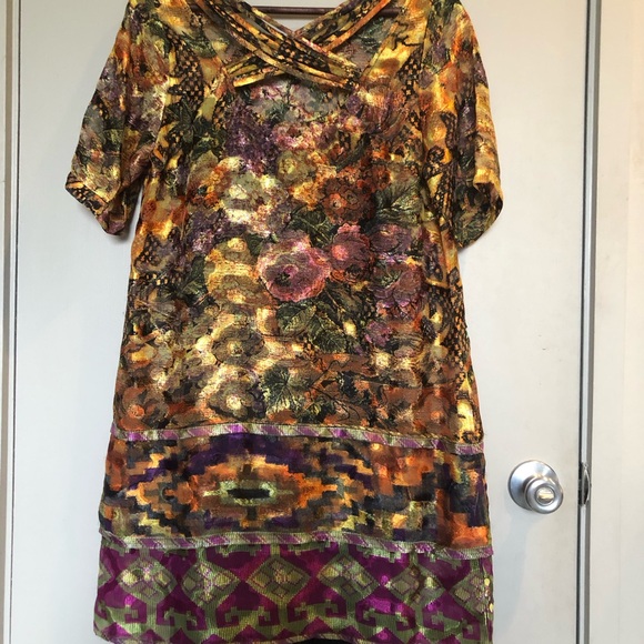 Desigual Shimmering Dress EU 42 Delicate! Stunning! - Picture 3 of 15